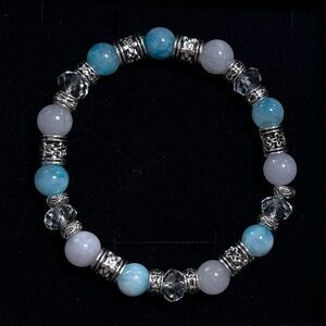 Lovely Dual Gemstone Bracelet with silver accents and lots of sparkle ✨